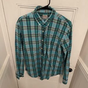 J. Crew Men's Large Summer Plaid Button Down Shirt!